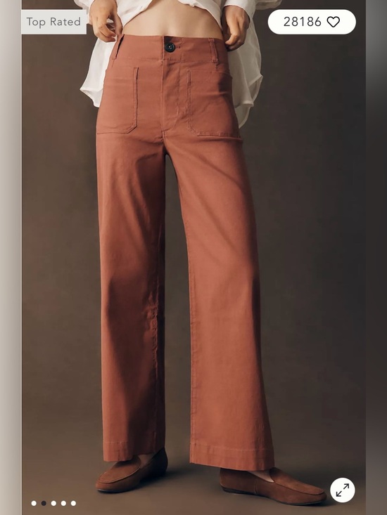 Maeve Pants - Maeve The Colette Full Length Wide Leg Pants in Cinnamon Size 29. NWT FLAW